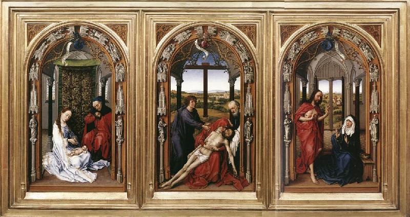 Rogier van der Weyden Miraflores Altarpiece Sweden oil painting art